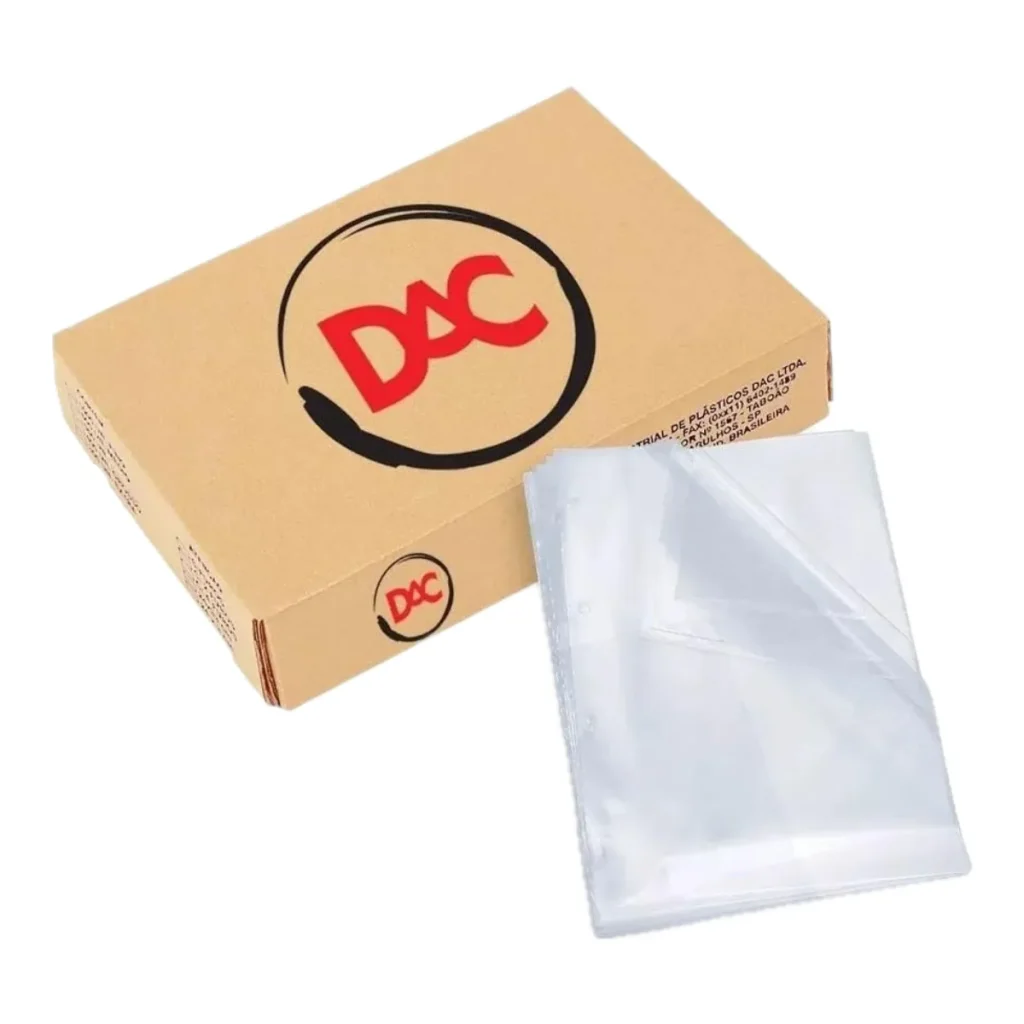 Envelope plástico ofício 4 furos DAC, espessura média