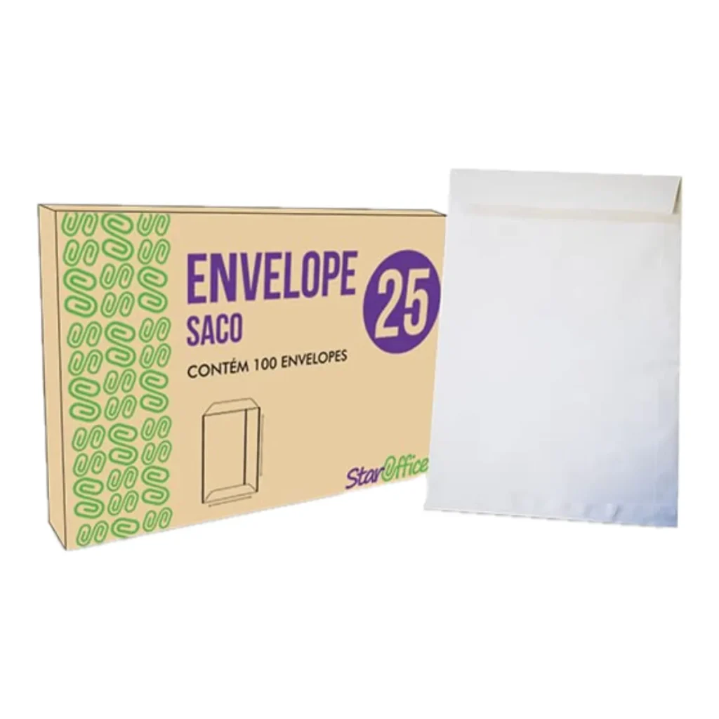 Envelope saco branco 176 x 250 mm