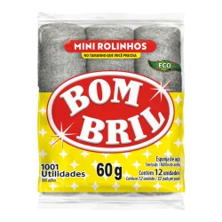 Esponja de Aço Bom Bril Mini Rolinhos 12 unidades — H&H Suprimentos Corporativos