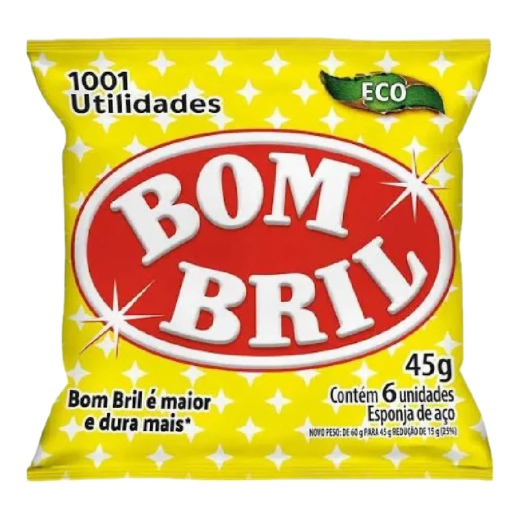 Esponja de Aço Bombril (Pacote com 6 Unidades de 45 g)