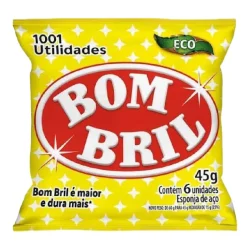 Esponja de Aço Bombril (Pacote com 6 Unidades de 45 g) — H&H Suprimentos Corporativos