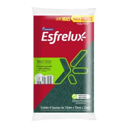Esponja Dupla Face Santa Maria Esfrelux com 4 Unidades — H&H Suprimentos Corporativos