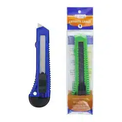 Estilete Largo 18 mm Plástico Cores Sortidas BRW ES1801 — H&H Suprimentos Corporativos