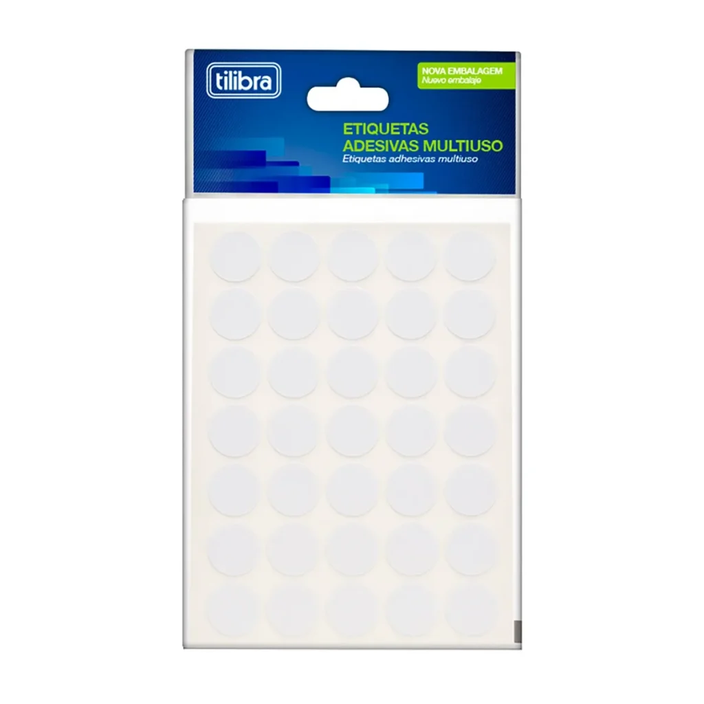 Etiqueta adesiva multiuso 13 mm branca PC6F