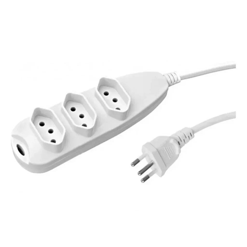 Extensão elétrica 3 metros com 3 saídas Bivolt