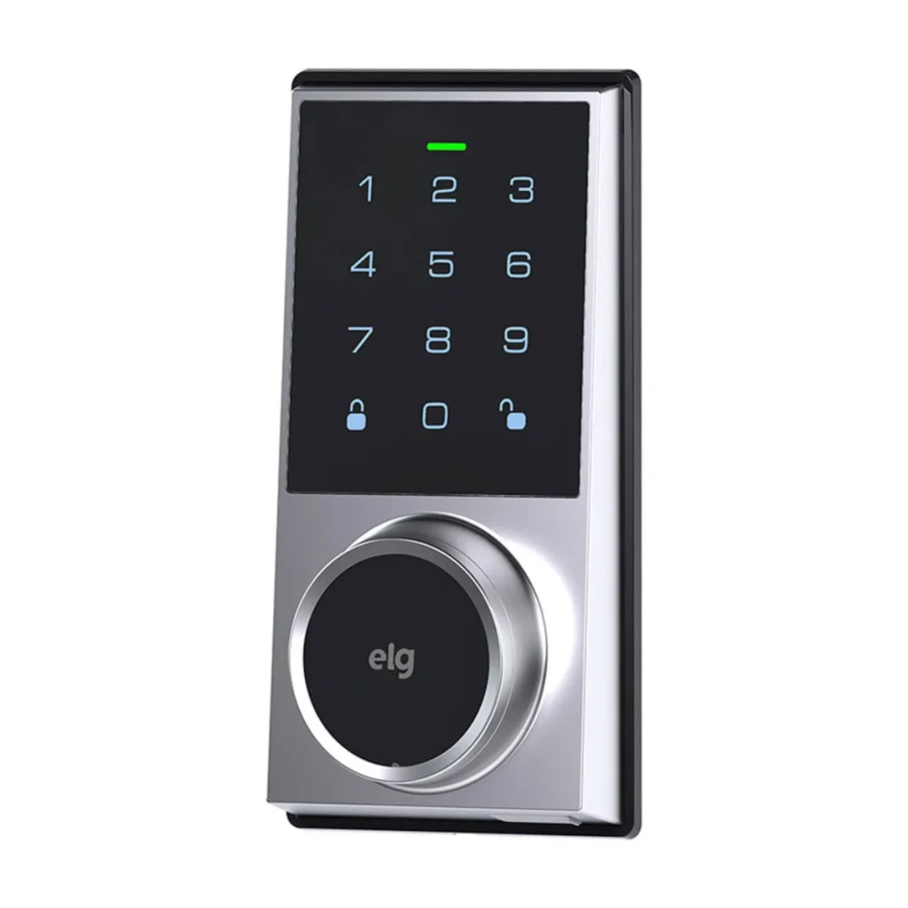 Fechadura digital de embutir ELG SCFD100CZ com senha e chave cinza