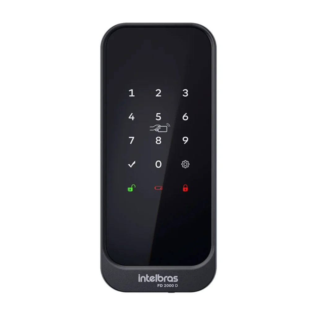 Fechadura digital Intelbras fd 2000 d de sobrepor com biometria e senha