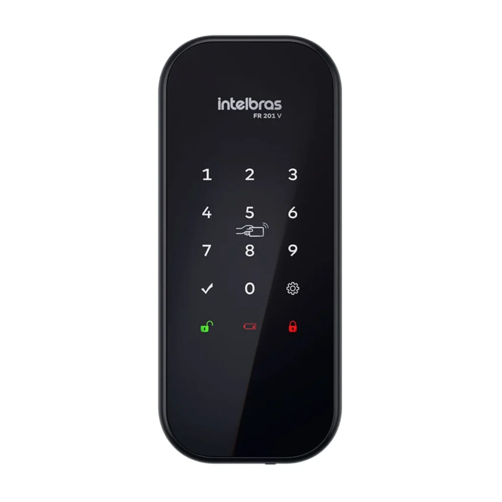 Fechadura digital Intelbras fr 201 v de sobrepor com biometria e senha