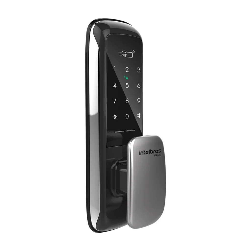 Fechadura digital Intelbras fr 620 push & pull senha e tag
