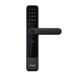 Fechadura Digital Intelbras MFD 7000 D com Biometria Senha Tag e App Preta — H&H Suprimentos Corporativos
