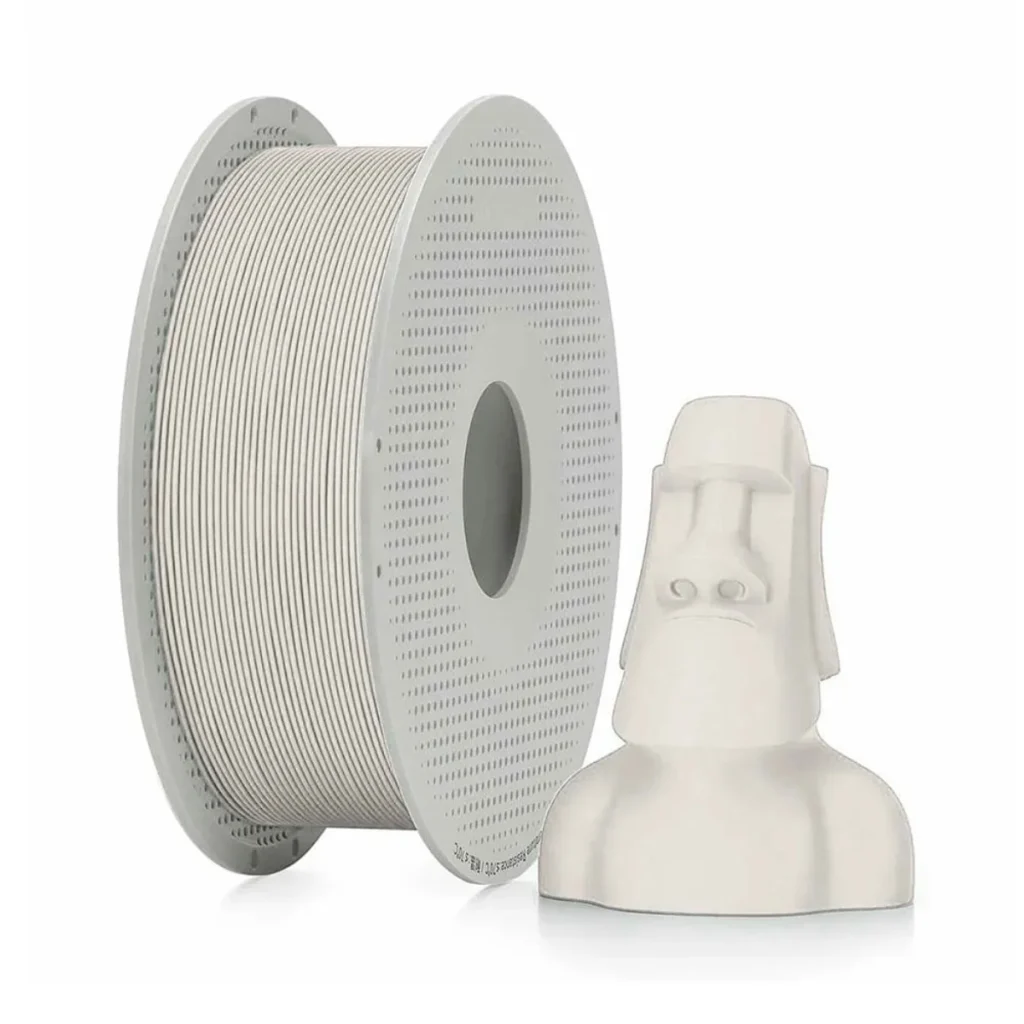 Filamento bambu lab pla matte 1,75 mm 1 kg branco marfim com carretel