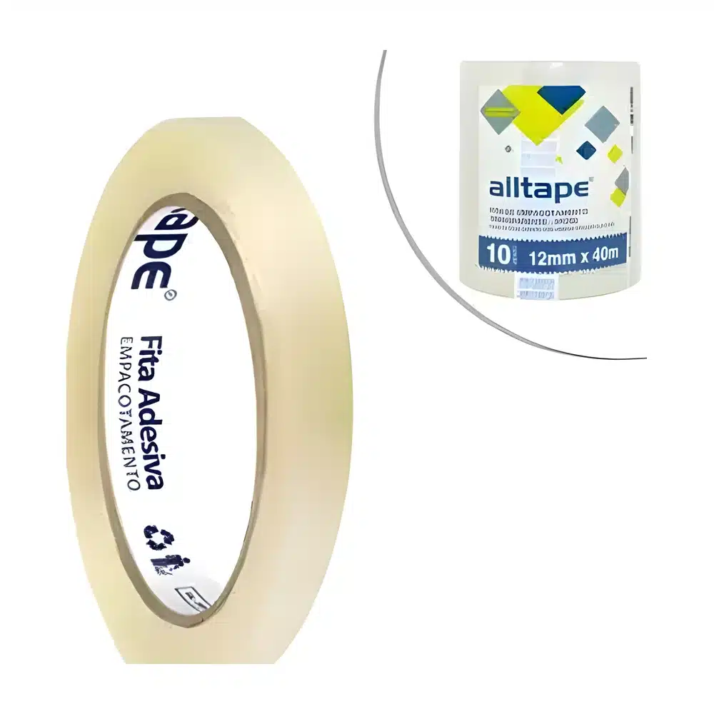 Fita adesiva transparente Alltape 12 mm x 40 m