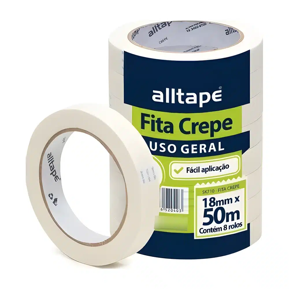 Fita crepe Alltape 18 mm x 50 m
