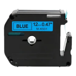 Fita Rotuladora Compatível Brother M-K531 Azul 12 mm x 8 m — H&H Suprimentos Corporativos