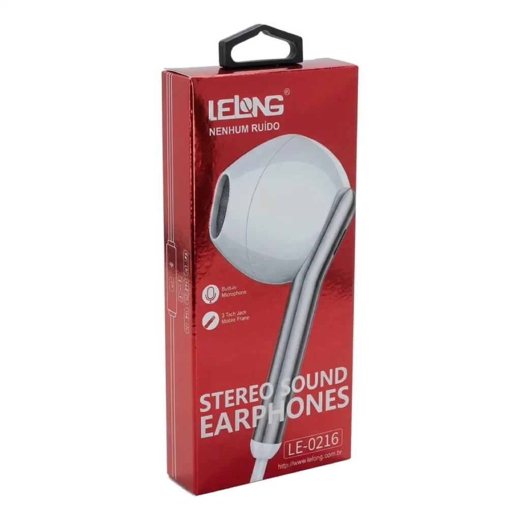 Fone de ouvido intra-auricular com microfone LE-0216