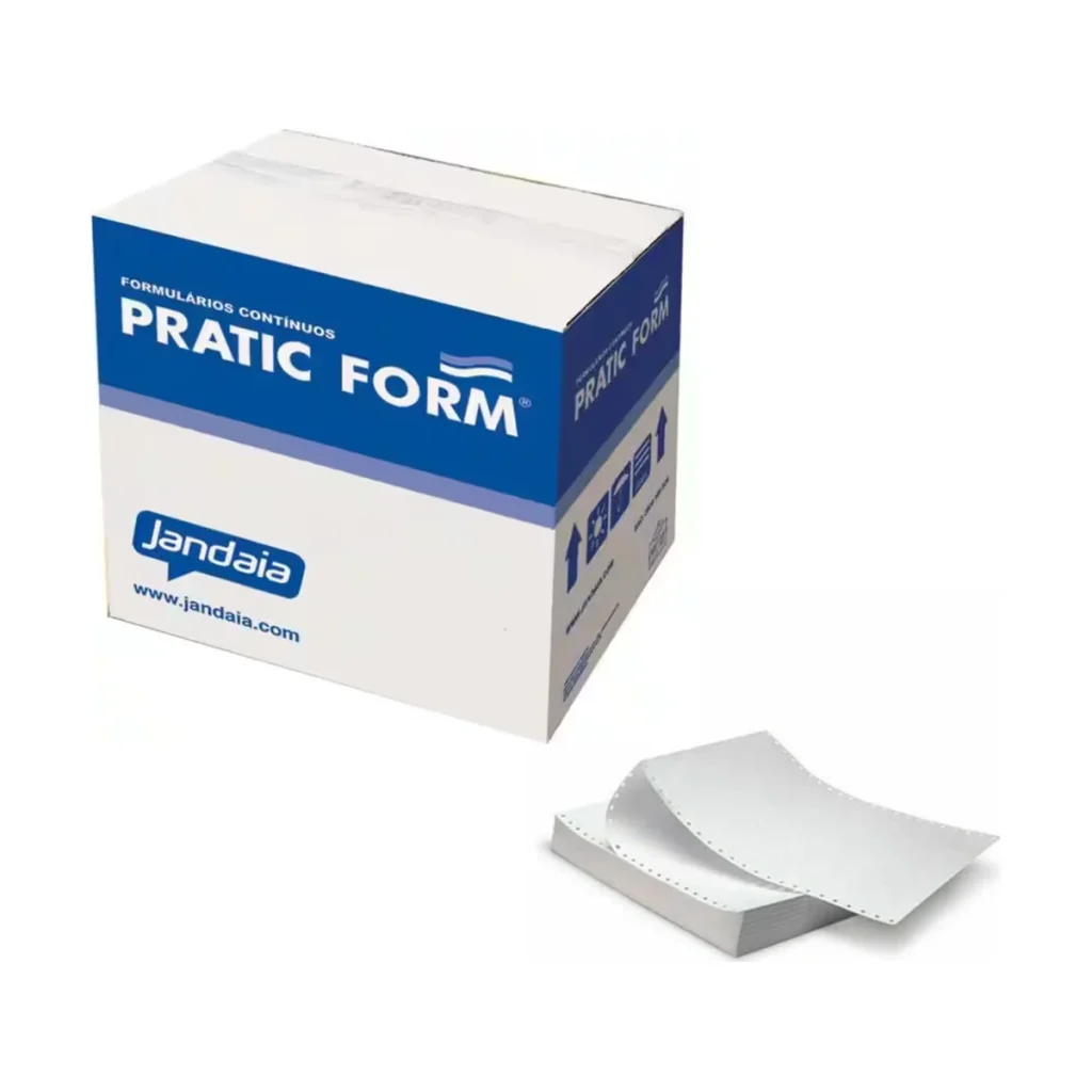 Formulário contínuo 80 colunas 240 x 280 mm 1 via jandaia pratic form (caixa...