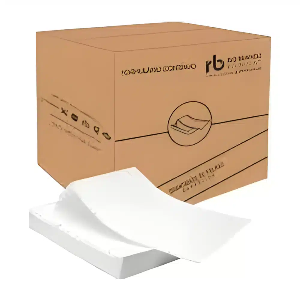 Formulário contínuo razão 80 colunas 1 via branco 240 x 140 mm (caixa com 6.0...