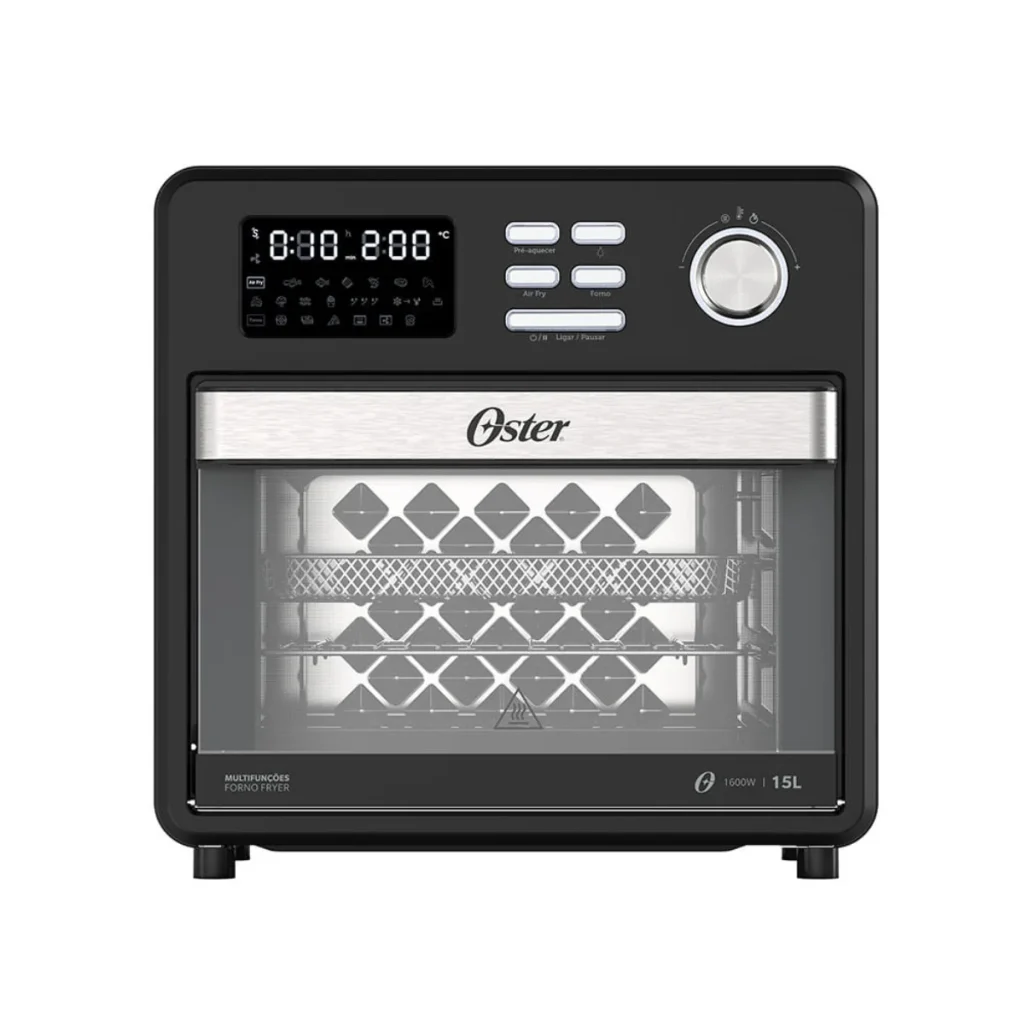 Forno fryer oster 15 litros OFOR160 turbo convecção preto