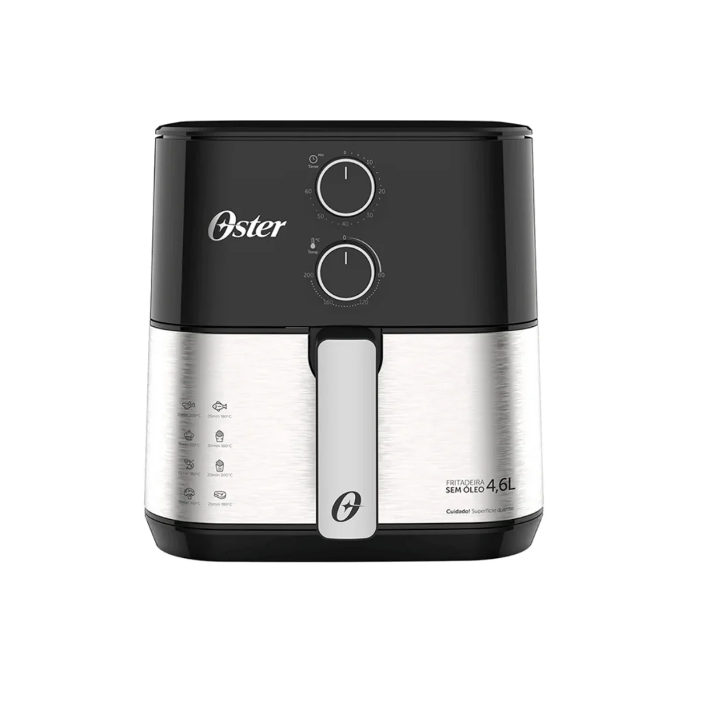 Fritadeira elétrica air fryer oster compact 4,6 L OFRT520 preta