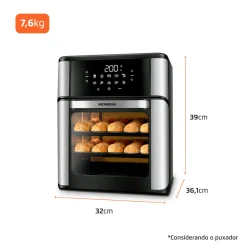 Fritadeira Elétrica Mondial Forno Oven sem Óleo 12 Litros com Timer AFO-12L-BI — H&H Suprimentos Corporativos