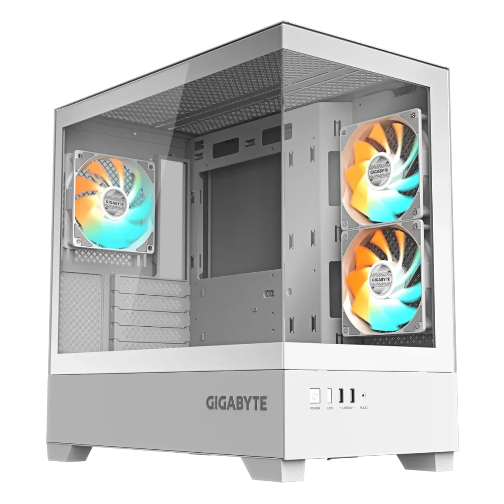 Gabinete gigabyte C201P ice mid tower branco com vidro temperado