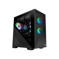 Gabinete Thermaltake Divider 170 TG ARGB Micro ATX 2 Fans Preto — H&H Suprimentos Corporativos