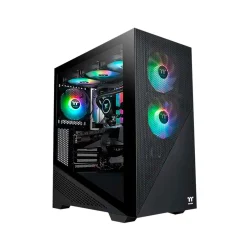 Gabinete Thermaltake Divider 370 TG ARGB Mid Tower Preto — H&H Suprimentos Corporativos