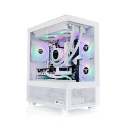 Gabinete Thermaltake TT View 170 TG ARGB Micro Case Mini ITX 3 Fans Branco — H&H Suprimentos Corporativos