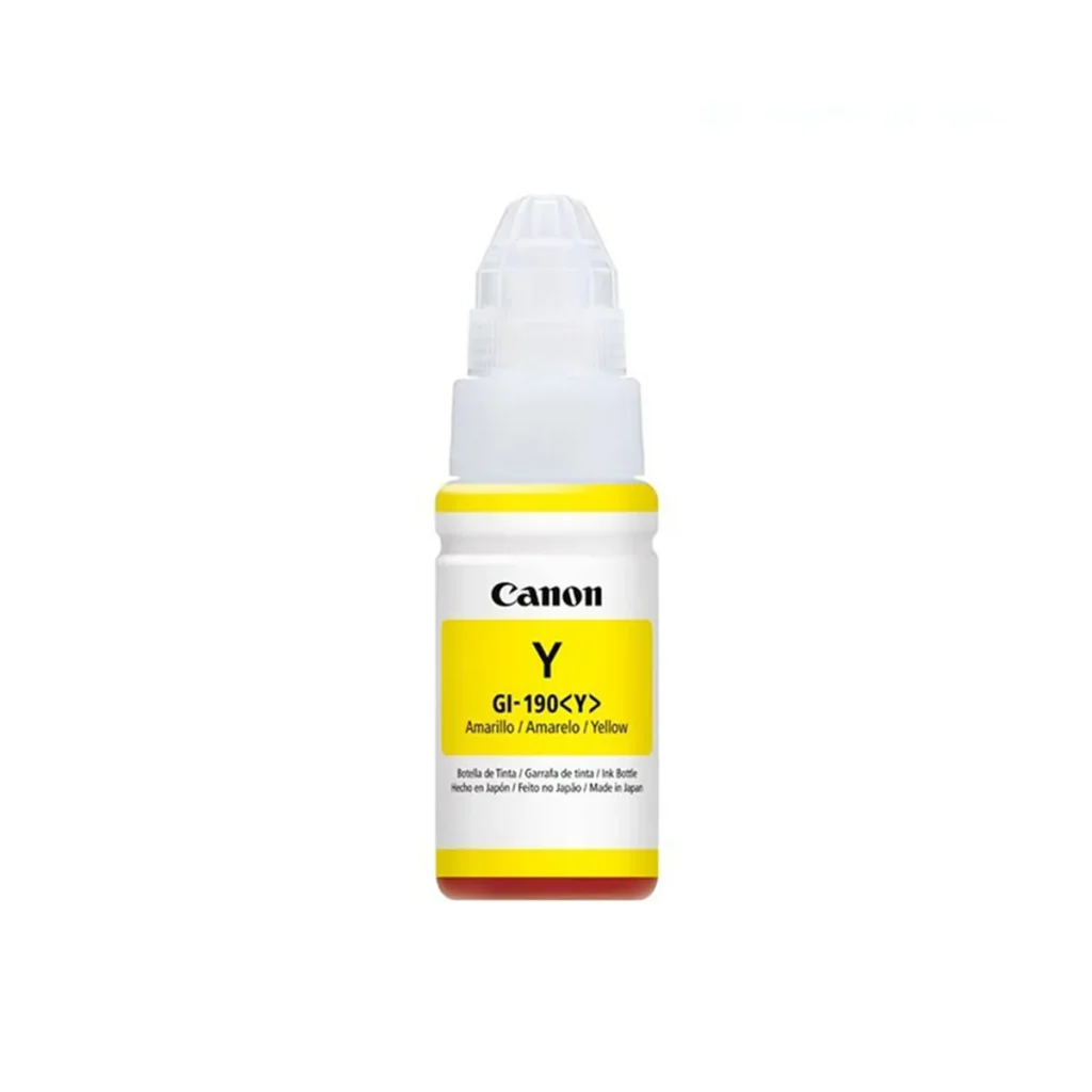 Garrafa de tinta Canon GI-190Y amarelo 70 ml original