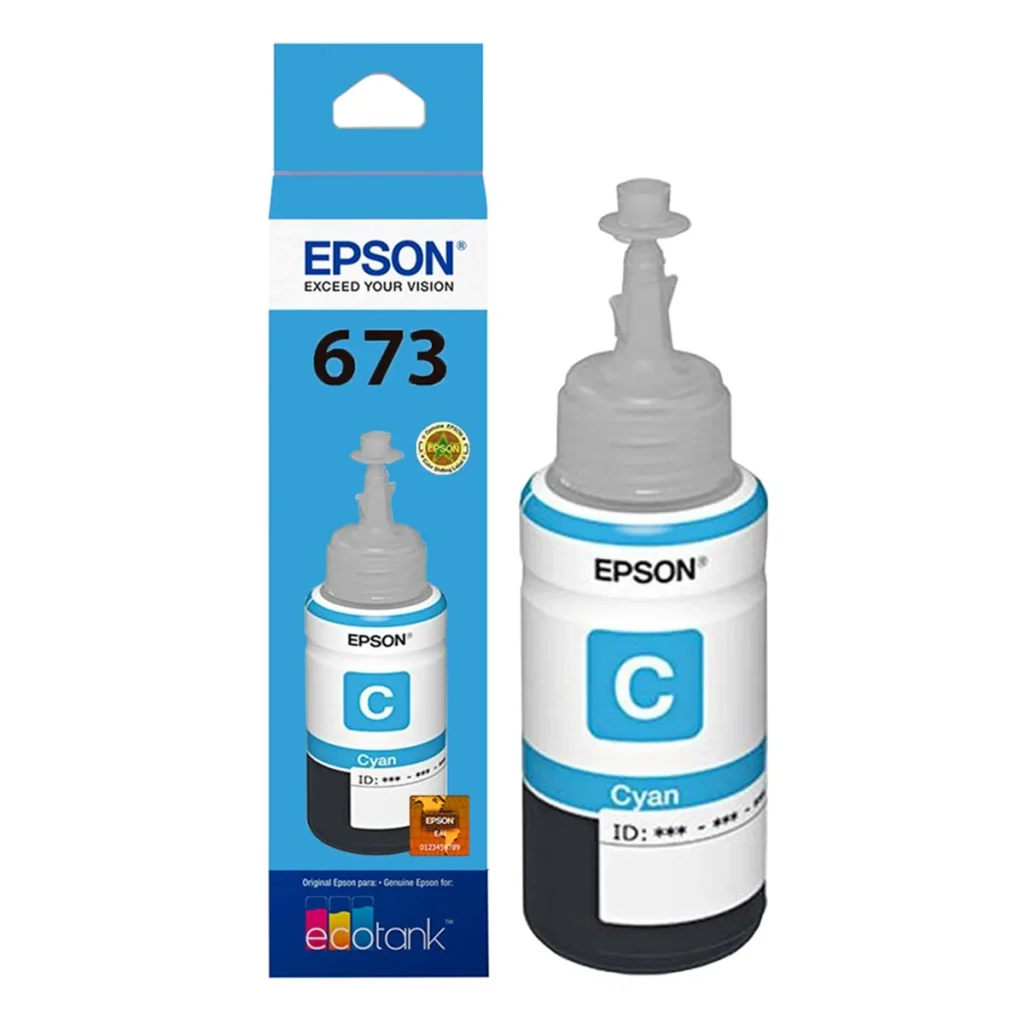 Garrafa de tinta Epson T673 ciano 70 ml original