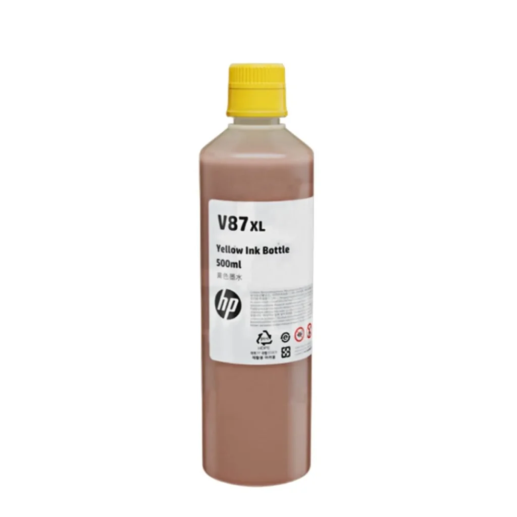 Garrafa de tinta HP V87XL 7FN96A amarelo 500 ml original