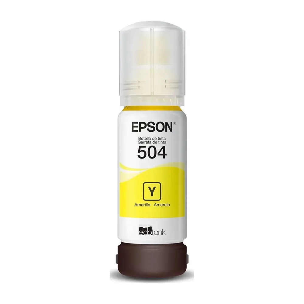 Garrafa de tinta Epson T504 amarela 70 ml original