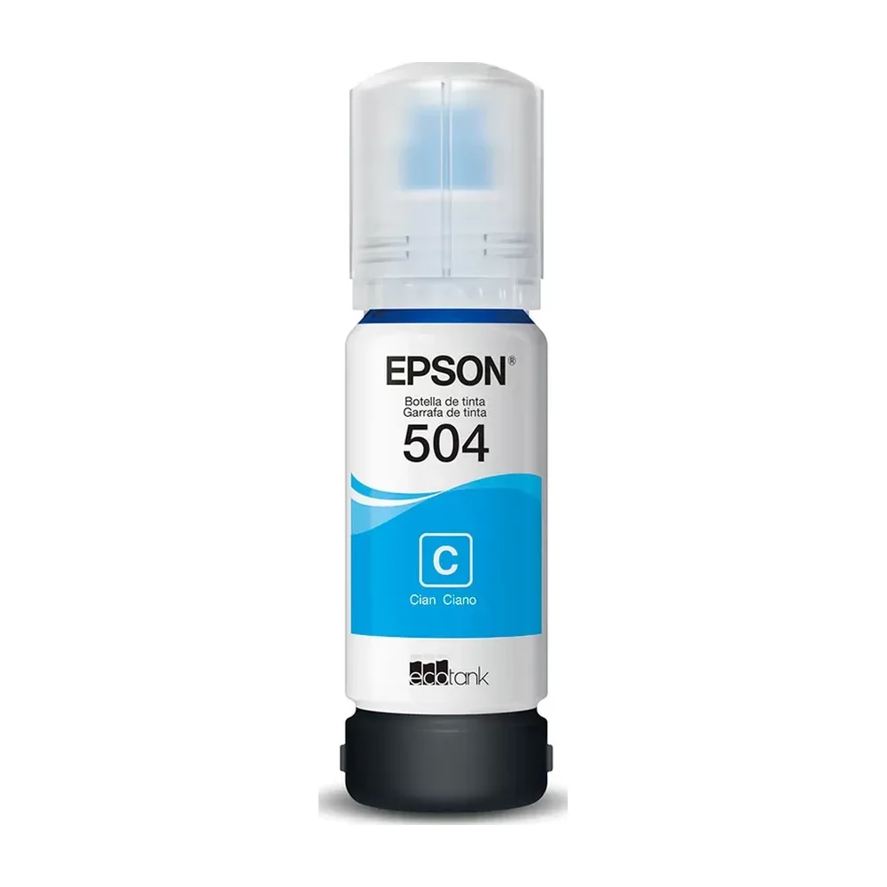 Garrafa de tinta Epson T504 ciano 70 ml original