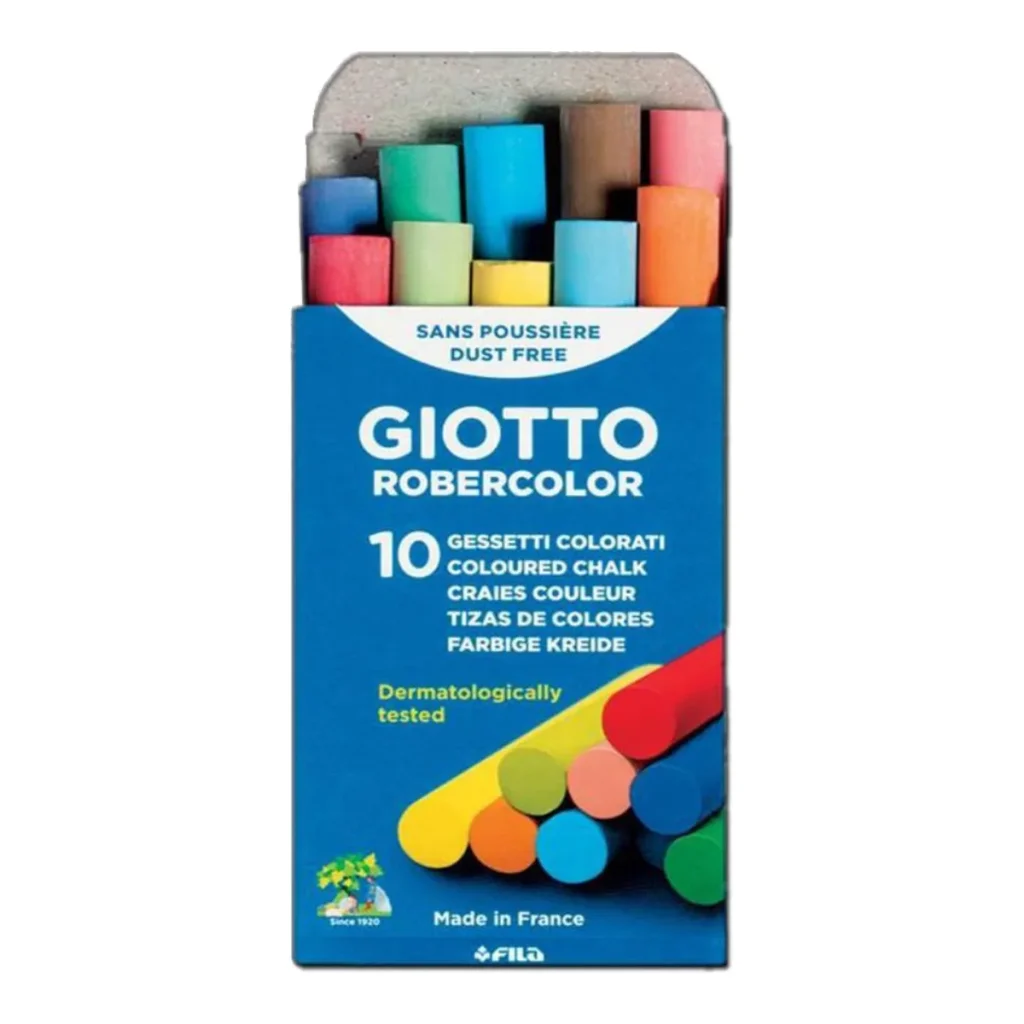 Giz colorido para lousa giotto Color caixa com 10