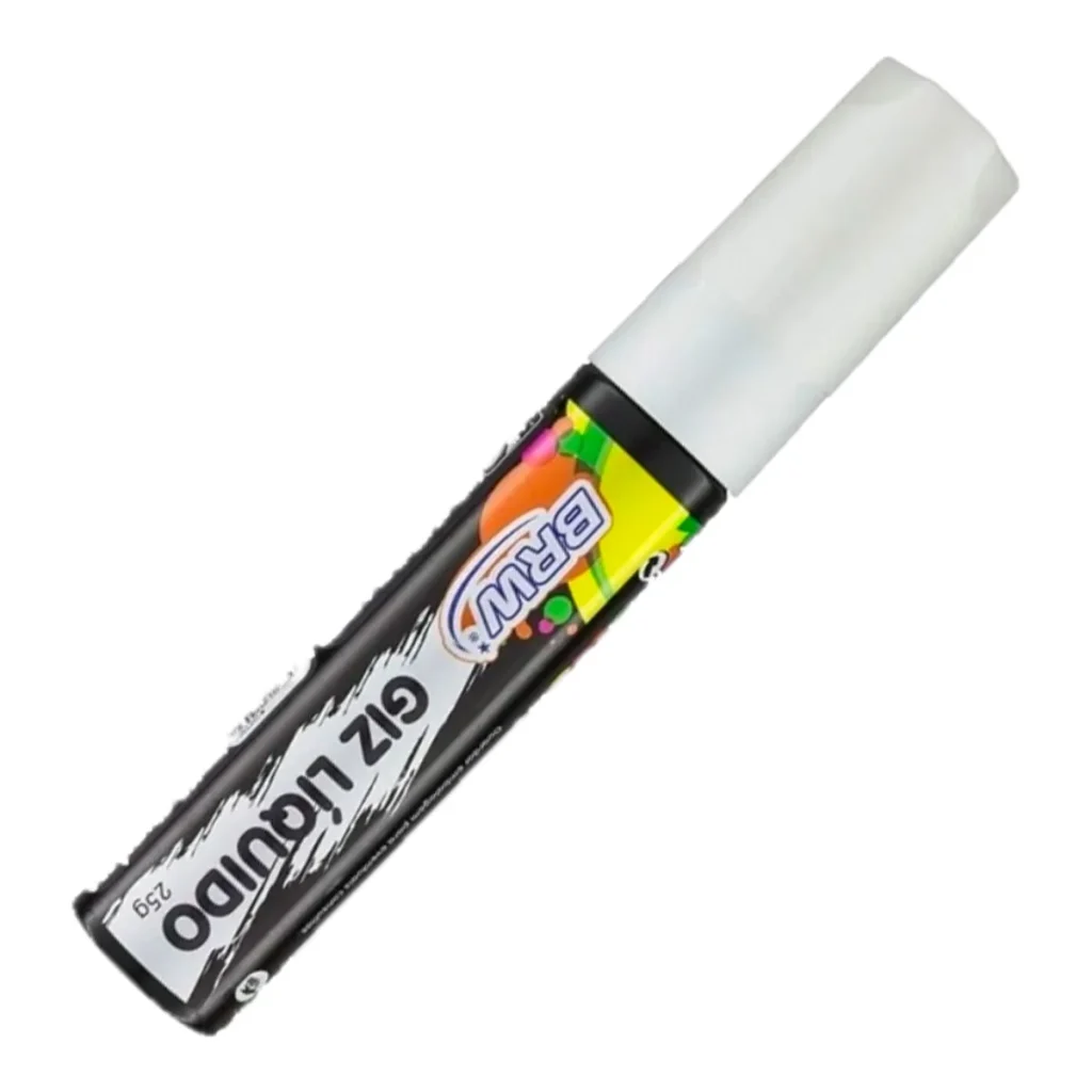 Giz líquido BRW ponta chanfrada 15 mm branco GZ1507