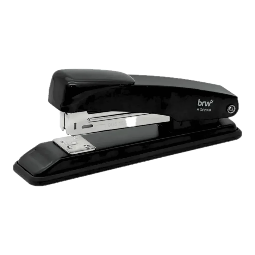 Grampeador de metal 20 folhas base 14 cm preto GP2000