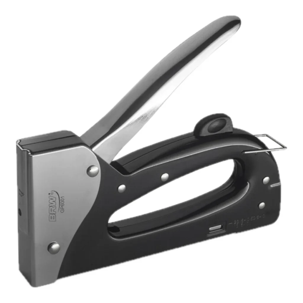 Grampeador pistola manual de metal BRW GP6001 preto
