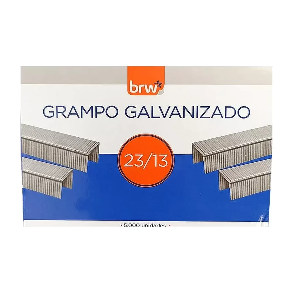Grampo galvanizado 23/13 BRW (caixa com 5.000)