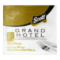 Guardanapo de Papel Grand Hotel 23,8 x 21,8 cm Folha Dupla 50 Folhas — H&H Suprimentos Corporativos