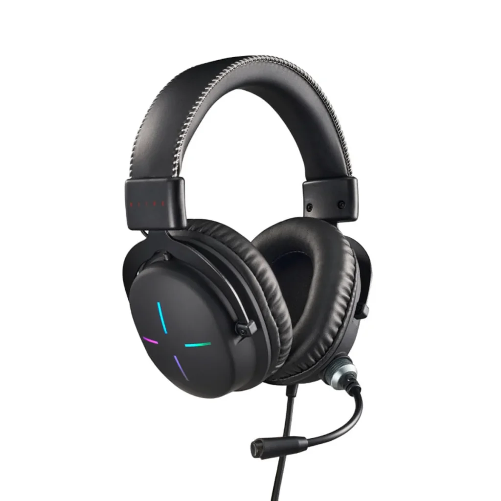 Headset Gamer Acer nitro NHW200 microfone omnidirecional RGB preto