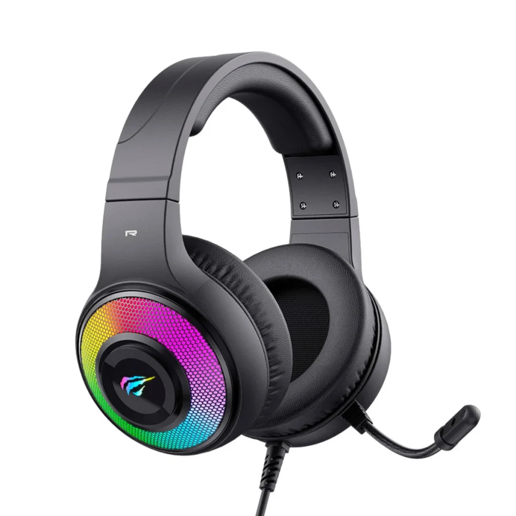 Headset Gamer havit H2042D RGB driver 50 mm USB e P2 preto
