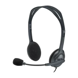 Headset Logitech H111 Estéreo 3,5 mm Cinza — H&H Suprimentos Corporativos