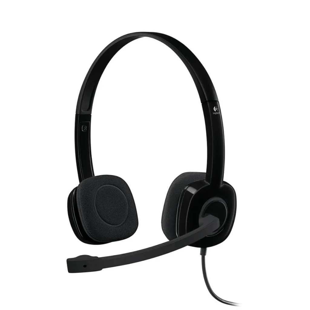 Headset Logitech H151 stereo P2 com microfone preto