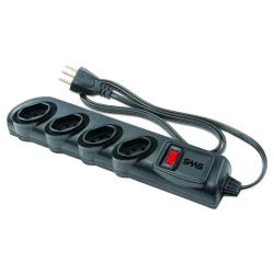 Filtro de Linha SMS 4 Tomadas Bivolt Cabo de 1,3 m com Disjuntor
