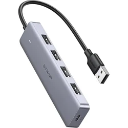 Hub USB 3.0 UGREEN CM219 4 em 1 com Alimentação Auxiliar USB-C