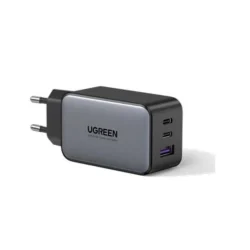 Carregador Ugreen CD244 GaN 65 W PD 2 USB-C e 1 USB-A