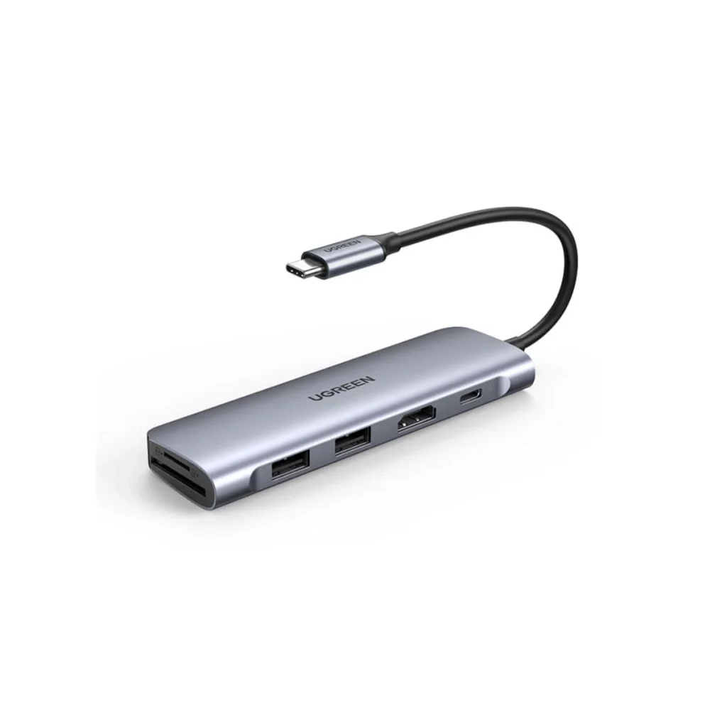 Hub Ugreen USB-C 6 em 1 com HDMI, PD, USB-A e Leitor SD/TF 70411