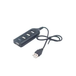 Hub USB 2.0 Kross KE-CBS0118 com 4 Portas Preto — H&H Suprimentos Corporativos