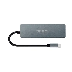 Hub USB-C Bright HB001 4 Portas USB 3.0 — H&H Suprimentos Corporativos