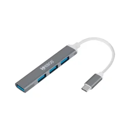 Hub USB-C Hrebos HS-273 com 4 Portas USB 3.1 — H&H Suprimentos Corporativos